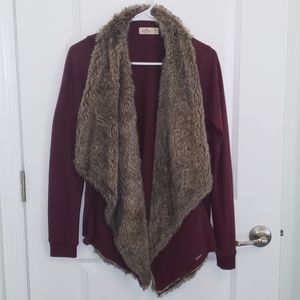 Maroon Fur Sweater
